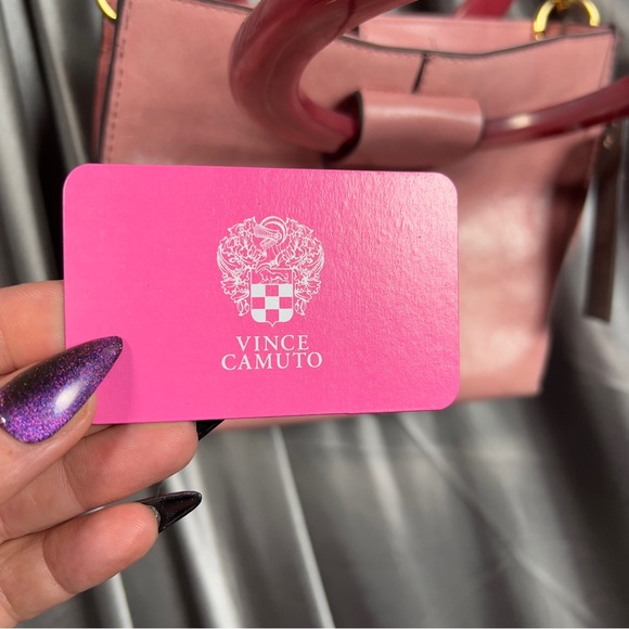 Vince Camuto Pink Cherry Blossom  Iggy Crossbody Leather Purse Bag NWT MSRP $178 - Picture 17 of 17